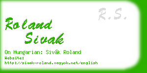 roland sivak business card