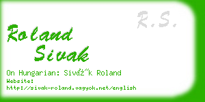 roland sivak business card